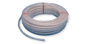 Reinforced PVC hose,Clr 25m L 12.5mm ID